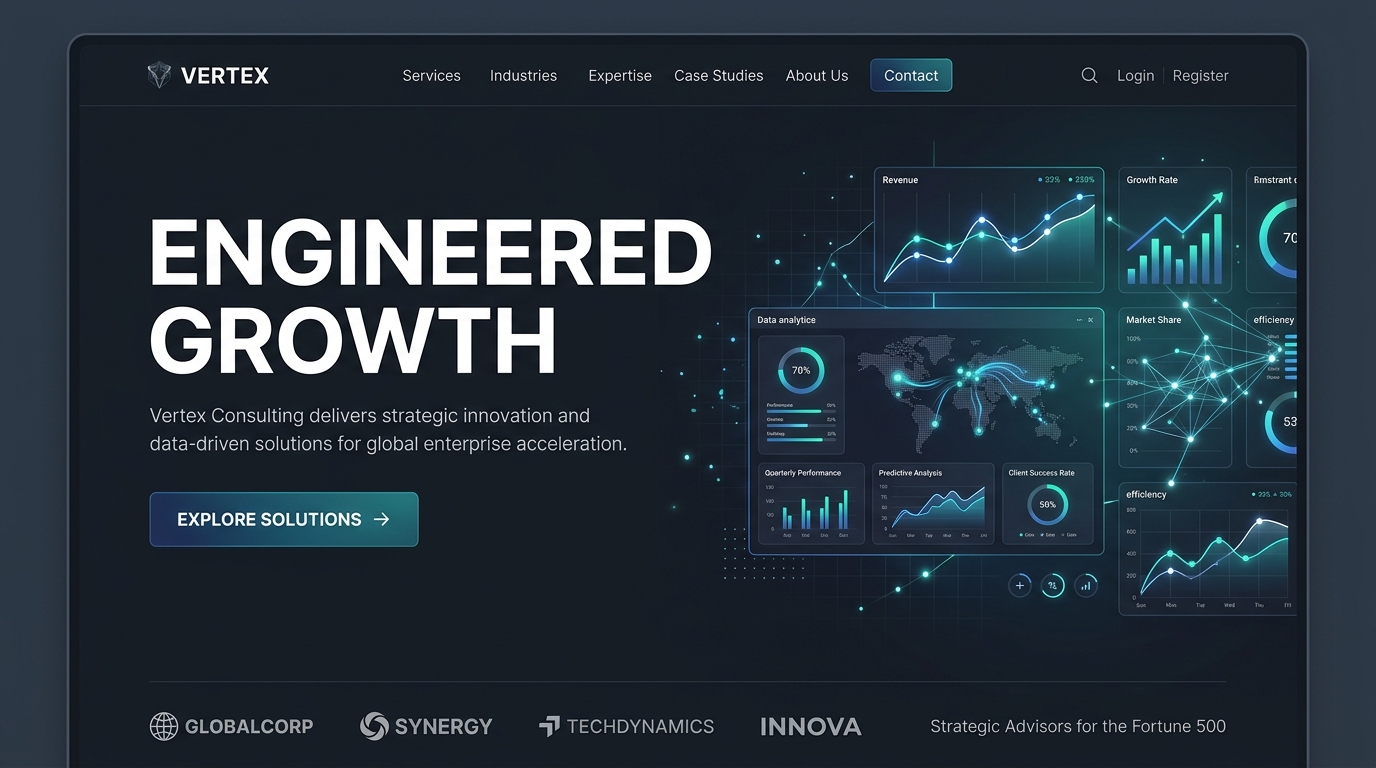 Business Mockup - Vertex Consulting