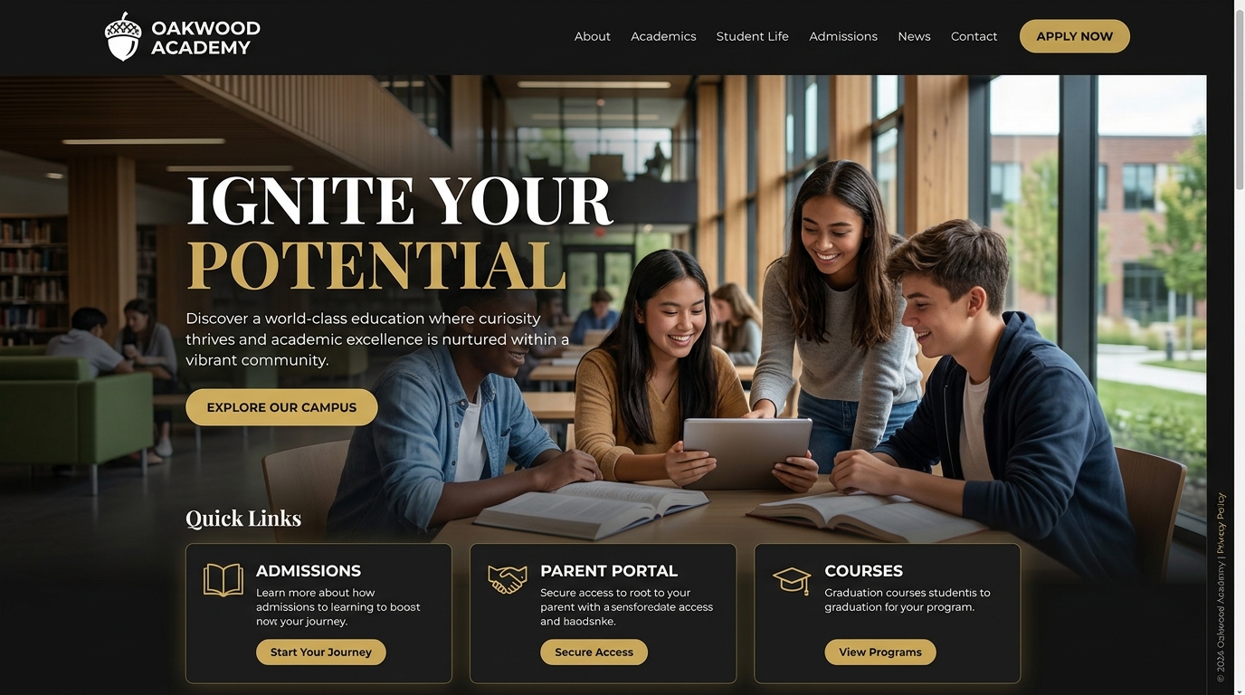 School Mockup - Oakwood Academy