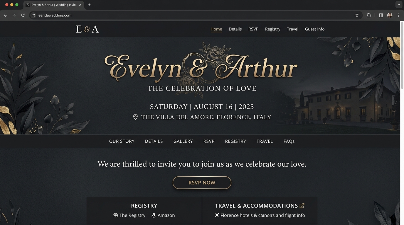Wedding Mockup - Evelyn & Arthur